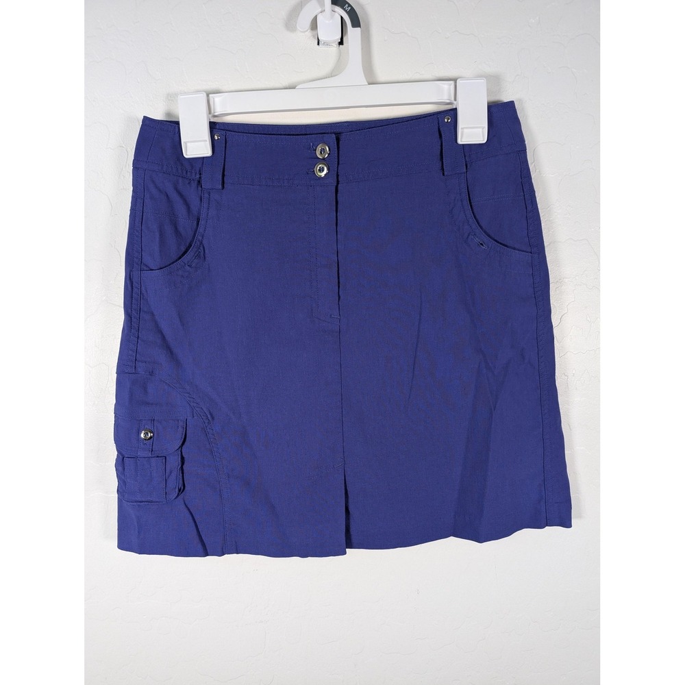 Jamie Sadock Skort Womens 8 Blue Golf Cargo Stretch Pockets Lined Shorts Active